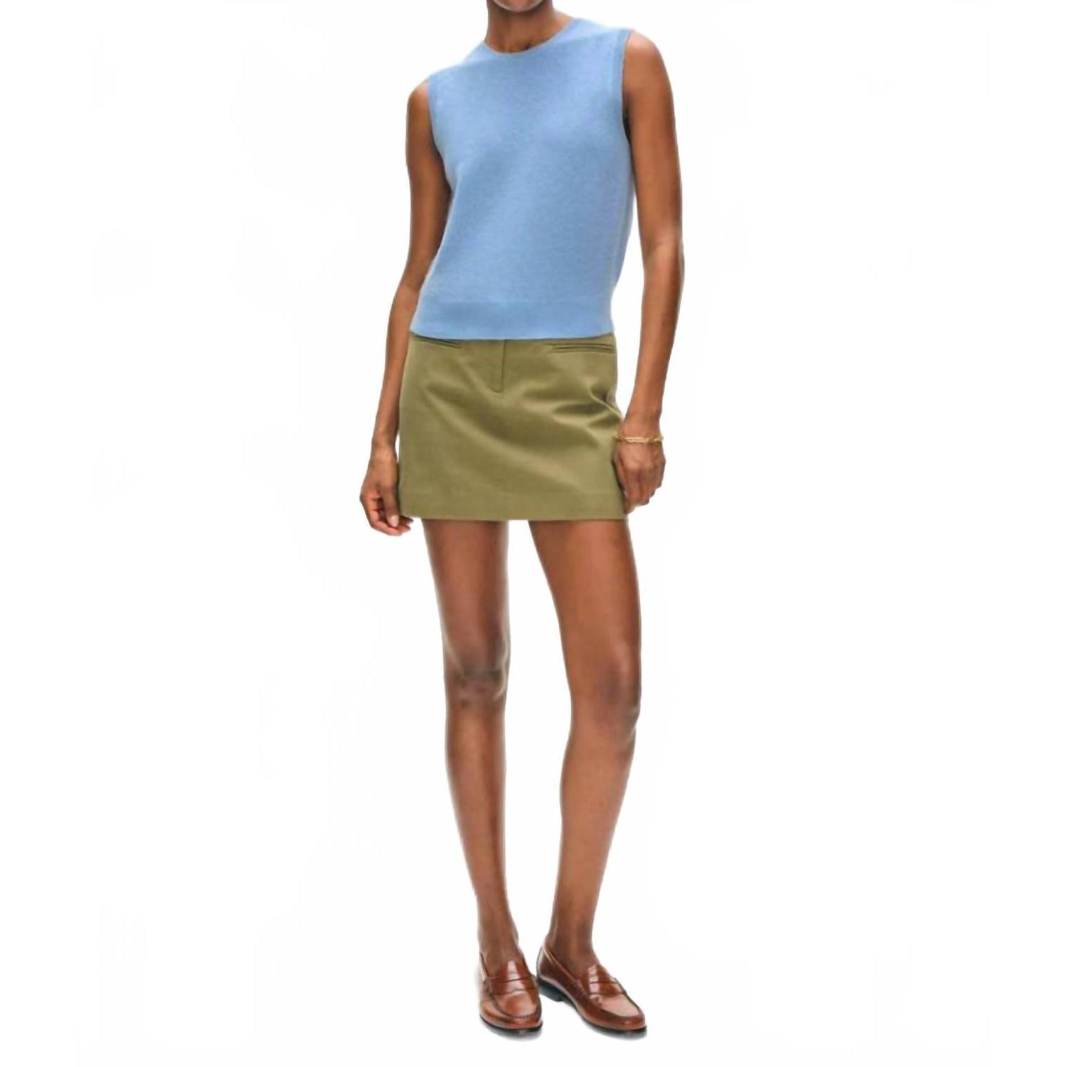 New White + Warren Tank Top In Blue
